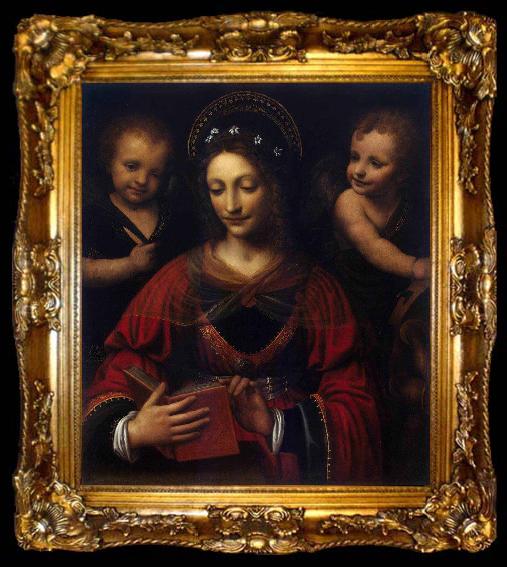 framed  Bernardino Lanino Saint Catherine, ta009-2